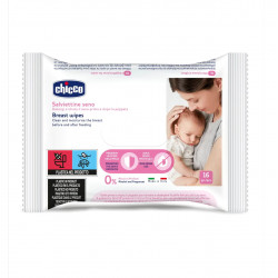 Chicco - Cleansing Breast Wipes  Μαντηλάκια Καθαρισμού Στήθους - 16pcs