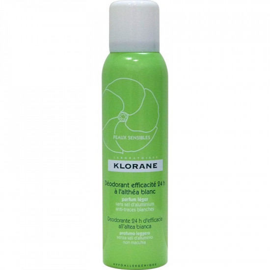 Klorane - Deodorant Efficacite 24h A L' Althea Blanc Απαλό Αποσμητικό με Λευκή Αλθέα Χωρίς άλατα αλουμινίου - 125ml