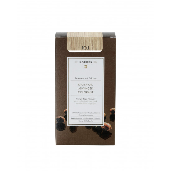 Korres - Argan Oil Advanced Colorant No 10.1 Ξανθό Πλατίνας Σαντρέ - 50ml
