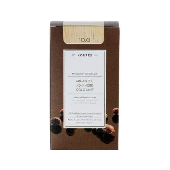 Korres - Argan Oil Advanced Colorant No 10.0 Ξανθό Πλατίνας Φυσικό - 50ml
