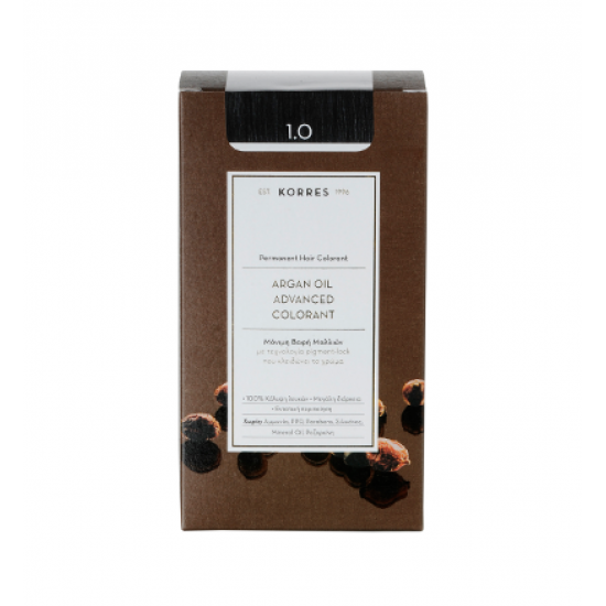 Korres - Argan Oil Advanced Colorant No 1.0 Μαύρο Φυσικό - 50ml