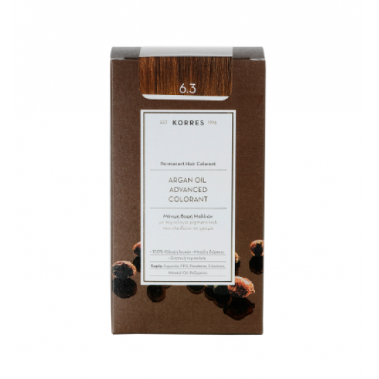 Korres - Argan Oil Advanced Colorant No 6.3 Ξανθό Σκούρο Μελί - 50ml