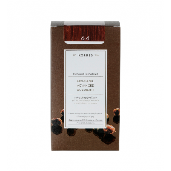 Korres - Argan Oil Advanced Colorant No 6.4 Ξανθό Σκούρο Χάλκινο - 50ml