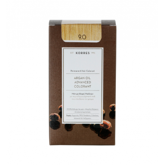 Korres - Argan Oil Advanced Colorant No 9.0 Κατάξανθο Φυσικό - 50ml