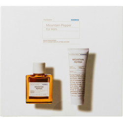 Korres - Mountain pepper for him Eau de toilette Ανδρικό άρωμα - 50ml & After shave balm Γαλάκτωμα για μετά το ξύρισμα - 125ml