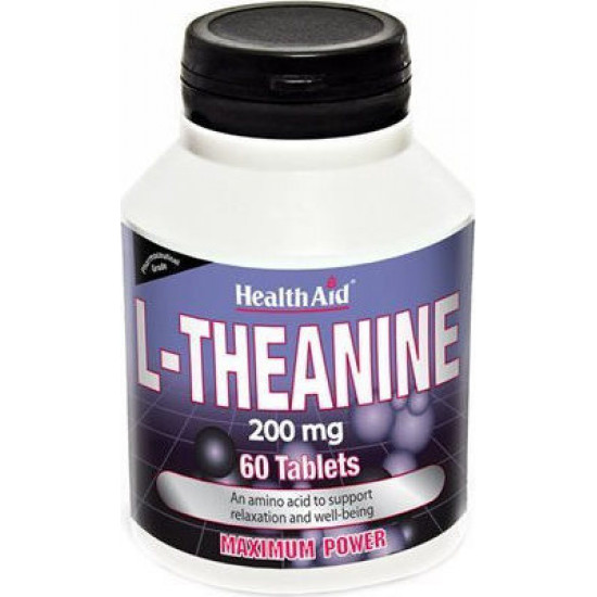 Health Aid - L-Theanine 200mg Συμπλήρωμα διατροφής για την ηρεμία του νευρικού συστήματος - 60 ταμπλέτες