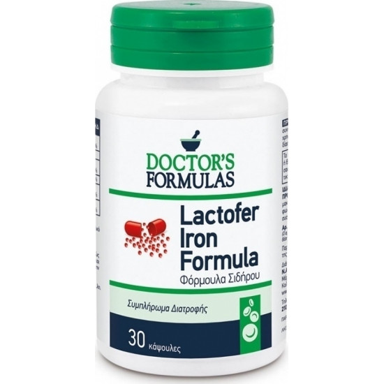 Doctor's Formulas - Lactofer Iron Formula Φόρμουλα σιδήρου - 30κάψουλες