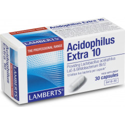 Lamberts - Acidophilus extra 10 Προβιοτικό σκεύασμα για την υγεία του γαστρεντερικού - 30caps