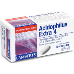 Lamberts - Acidophilus extra 4 Προβιοτικά για την διατήρηση της ισορροπίας της εντερικής χλωρίδας - 30caps