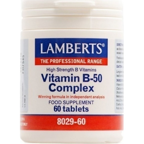 Lamberts - B-50 complex Συμπλήρωμα διατροφής για υγιές νευρικό σύστημα - 60tabs