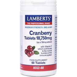 Lamberts - Cranberry 18,750mg Συμπλήρωμα διατροφής με Κράνμπερι για την υγεία του ουροποιητικού συστήματος - 60caps