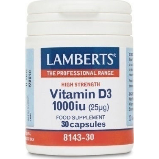 Lamberts - Vitamin D3 1000iu - 30 κάψουλες