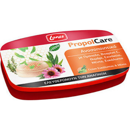 Lanes - PropolCare Καραμέλες με Ευκάλυπτο & Μέντα Για ενίσχυση του ανοσοποιητικού - 54gr