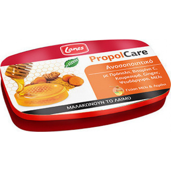 Lanes - PropolCare Καραμέλες Μέλι & Λεμόνι Για ενίσχυση του ανοσοποιητικού - 54gr