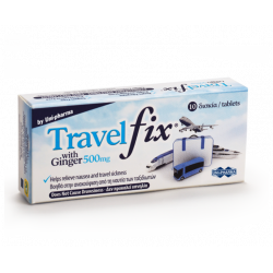 Uni-Pharma - Travel Fix with Ginger 500mg - 10 δισκία