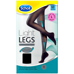 Scholl - Light Legs 60Den Black - L - Καλσόν Διαβαθμισμένης Συμπίεσης με Τεχνολογία Fibre Firm