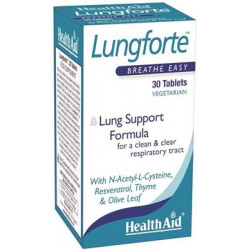 Health Aid - Lungforte Breath Easy Καθαρισμός αναπνευστικής οδού & θωράκιση ανοσοποιητικού - 30tabs