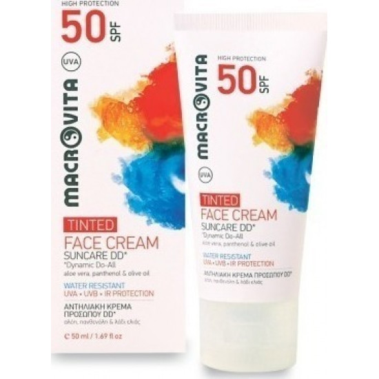 Macrovita - Suncare DD Face Cream Tinted Αντιηλιακή κρέμα προσώπου με χρώμα SPF50 - 50ml