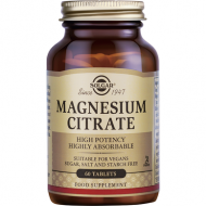 Solgar - Magnesium Citrate 200mg Παρέχει την υψηλότερη απορρόφηση μαγνησίου απο τον οργανισμό - 60tabs