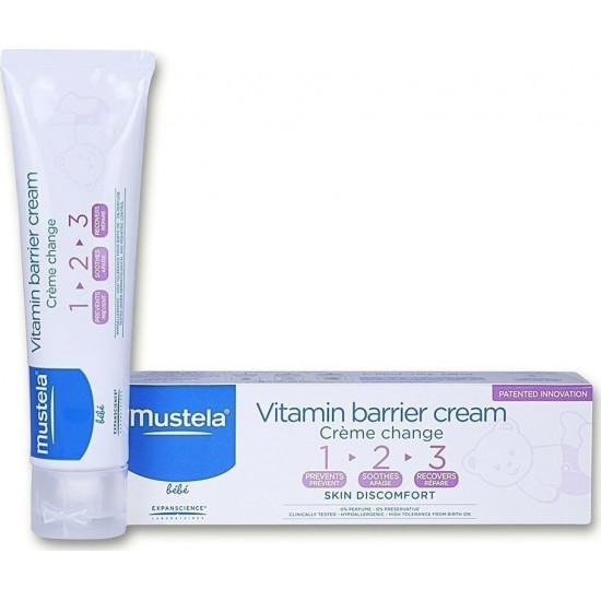 Mustela - 123 Vitamin Barrier Cream κρέμα αλλαγής πάνας - 100ml