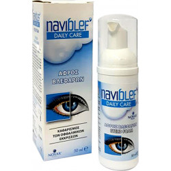 Novax - Pharma Naviblef Daily Care Αφρός βλεφάρων για καθαρισμό των οφθαλμικών εκκρίσεων - 50ml
