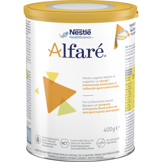 Nestle - Alfare Γάλα για την αντιμετώπιση της τροφικής δυσανεξίας σε βρέφη από την γέννησή τους - 400gr
