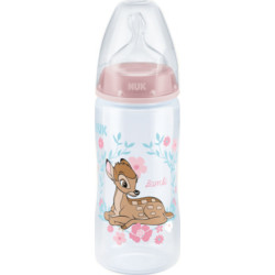 Nuk - Disney Baby First Choice Plus PP  (6-18m) Μπιμπερο Πολυπροπυλενίου με θηλή Σιλικόνης (διάφορα σχέδια) - 300ml