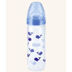 Nuk - New Classic Μπιμπερό από πολυπροπυλένιο (PP) με θηλή σιλικόνης (0-6 μηνών) Μπλέ - 250ml