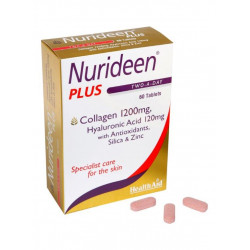 Health Aid - Nurideen Plus  Θαλάσσιο Κολλαγόνο με Υαλουρονικό οξύ & βιταμίνες - 60tabs