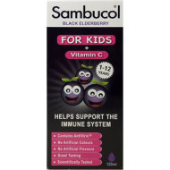 Olvos Science - Sambucol Black Elderberry for Kids + Vitamin C Παιδικό σιρόπι για ενίσχυση του ανοσοποιητικού - 120ml