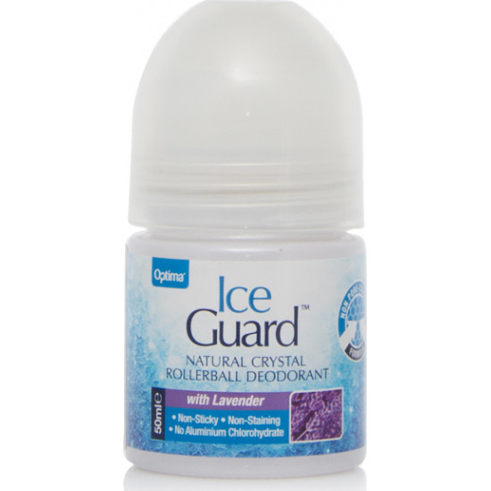 Optima - Ice guard natural crystal rollerball deo lavender Αποσμητικός κρύσταλλος με άρωμα λεβάντας - 50ml