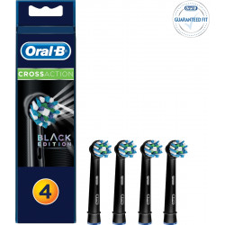 Oral-B - Cross action black edition brush heads Ανταλλακτικές κεφαλές ηλεκτρικής οδοντόβουρτσας - 4τμχ
