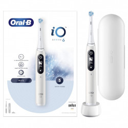 Oral-B - iO Series 6 Magnetic White Ηλεκτρική Οδοντόβουρτσα με Χρονομετρητή και Αισθητήρα Πίεσης - 1 τεμάχιο