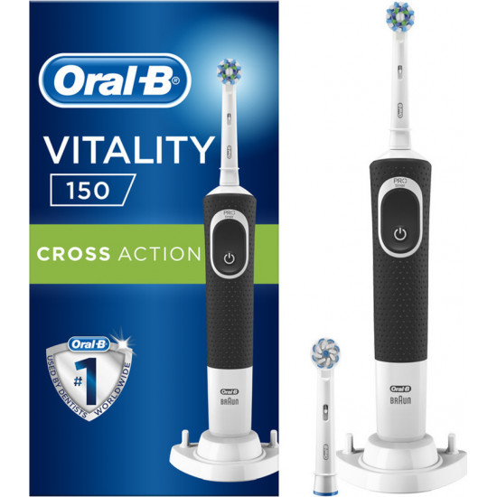 Oral-B - Vitality 150 cross action black Επαναφορτιζόμενη ηλεκτρική οδοντόβουρτσα - 1τμχ