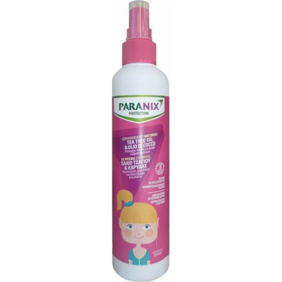 Omega Pharma - Paranix protection girls Αντιφθειρικό μαλακτικό σπρέι με έλαιο τσαγιού & καρύδας για κορίτσια - 250ml