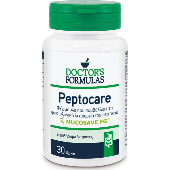 Doctor's Formulas - Peptocare Φόρμουλα για την φυσιολογική Λειτουργία του Πεπτικού Συστήματος - 30 κάψουλες