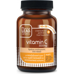 PharmaLead - Vitamin C 1000mg βραδείας αποδέσμευσης - 90 δισκία δώρο