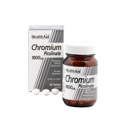 Health Aid - Chromium Picolinate Χρώμιο Πικολινικό 1800mg - 60tabs