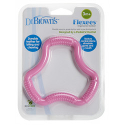 Dr. Brown's - Εύκαμπτος κρίκος οδοντοφυΐας Flexees Ροζ - 1 τεμάχιo