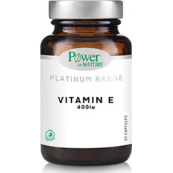 Power of Nature - Platinum range Vitamin E 400iu Συμπλήρωμα Βιταμίνης Ε - 30caps