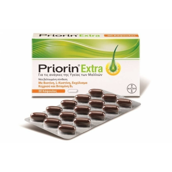 Bayer - Priorin Extra Συμπλήρωμα διατροφής για την τριχόπτωση - 60 caps