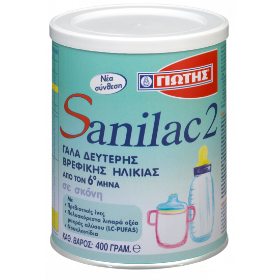 Γιώτης - Sanilac 2 Βρεφικό Γάλα Σε Σκόνη (Από 6 Μηνών) - 400gr