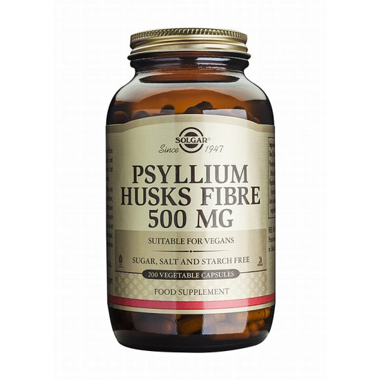 Solgar - Psyllium Husks Fibre Για την ομαλή λειτουργία του εντερικού συστήματος - 200 φυτικές κάψουλες