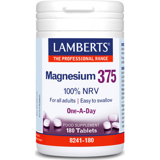 Lamberts - Magnesium 375 100% NRV - 180tabs