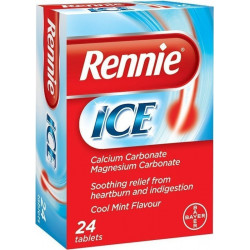 Bayer - Rennie Ice Soothing Relief from Heartburn & Indigestion Μασώμενα δισκία για την δυσπεψία - 24 μασώμενα δισκία