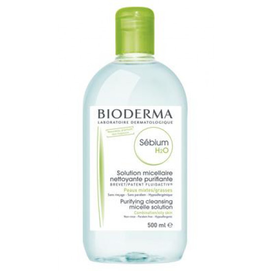 Bioderma - Sebium H2O Καθαριστικό προσώπου για λιπαρές/μικτές επιδερμίδες - 500ml