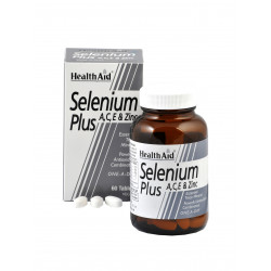 Health Aid - Selenium Plus 200mg A,C,E & Zinc Σελήνιο, Βιταμίνες & Ψευδάργυρος - 60tabs