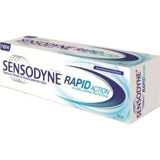 Sensodyne - Rapid Action Οδοντόκρεμα για την ανακούφιση και την καθημερινή προστασία των  ευαίσθητων δοντιών  - 75ml