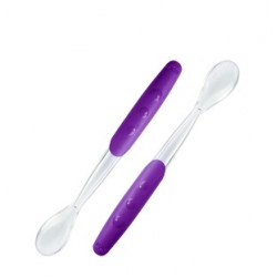 Nuk - Soft Feeding Spoon (4m+) Μαλακό Κουτάλάκι Φαγητού  - 2 τμχ.
