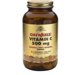 Solgar - Chewable vitamin C 500mg orange Συμπλήρωμα διατροφής Βιταμίνης C με γεύση πορτοκάλι - 90 μασώμενες ταμπλέτες